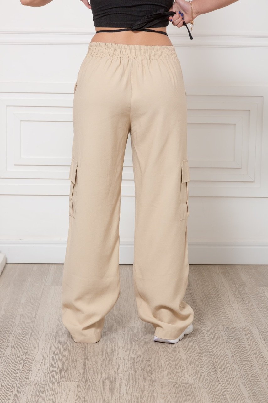 Alternative view of Calça Wide Leg Cargo Juvenil Tecido Marrant Blogueira 12 A 16