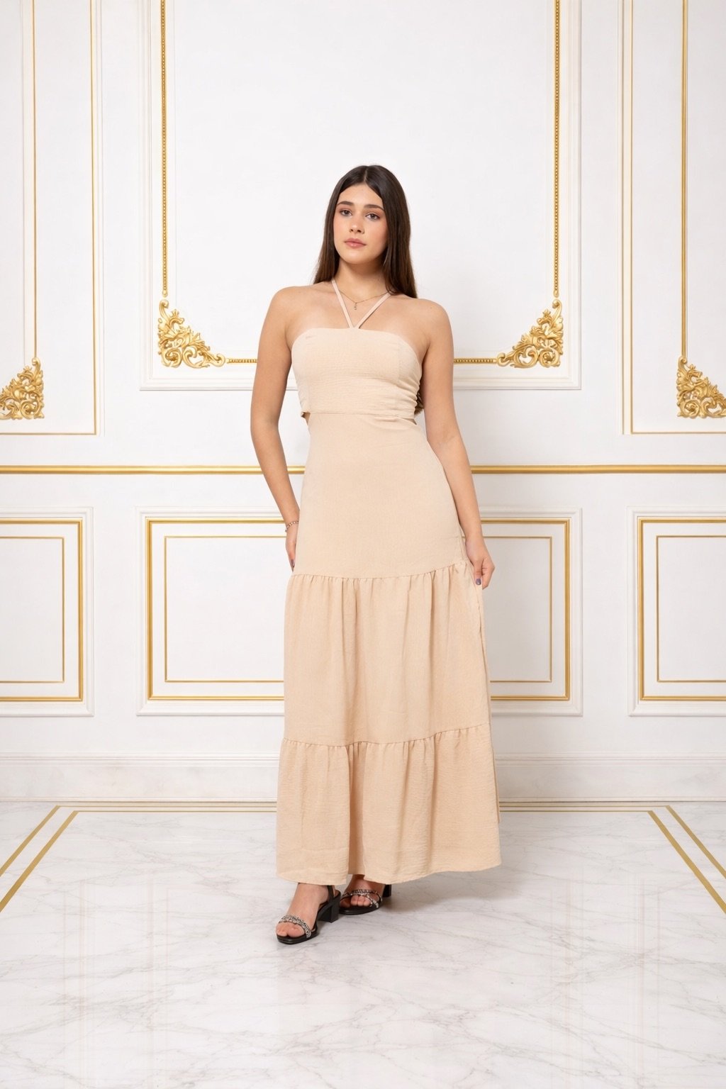 Alternative view of Vestido Juvenil Viscosarja Costas Abertas Blogueira Luxo 12 A 16