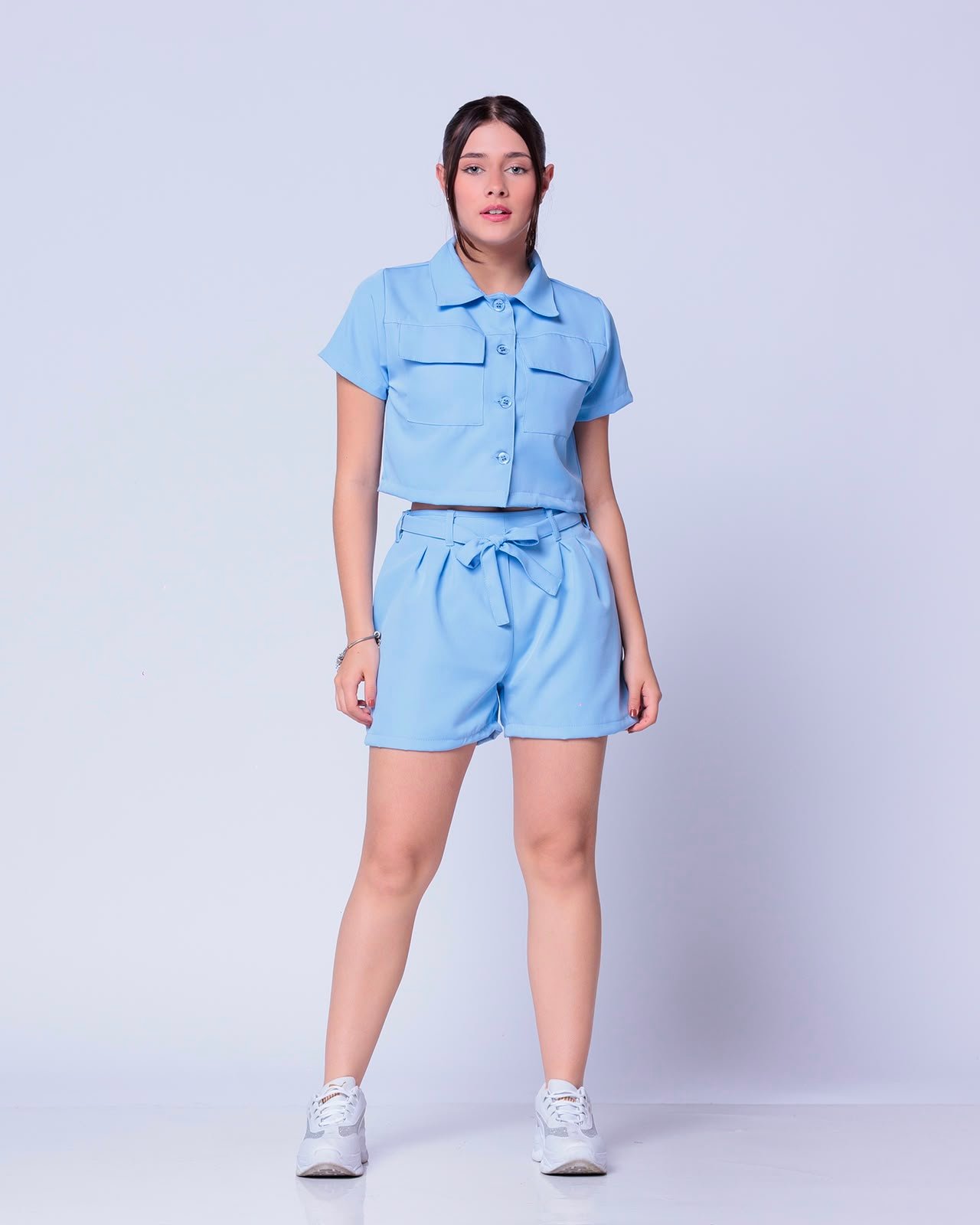 Conjunto Short com Croped de amarrar/tecido linho 16 Conjunto Short com Croped de amarrar/tecido linho - Imagem 16
