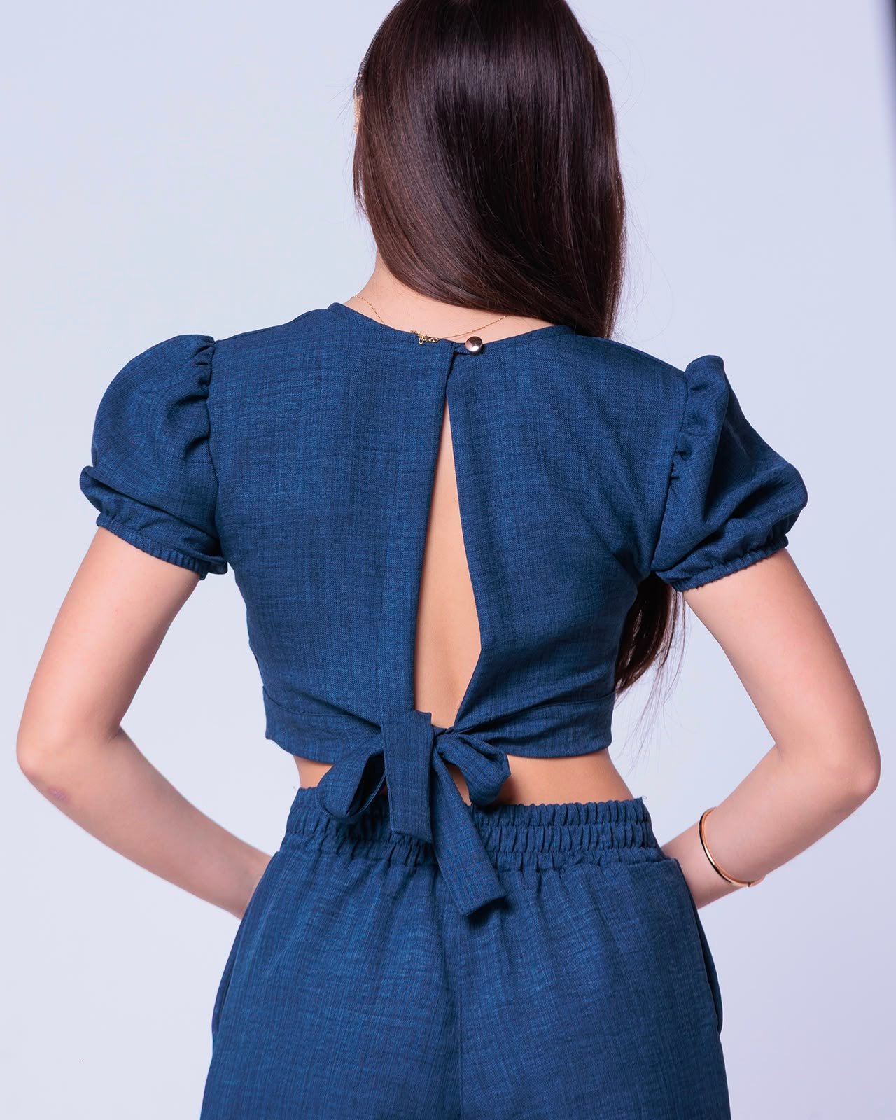 Conjunto Short com Croped de amarrar/tecido linho 15 Conjunto Short com Croped de amarrar/tecido linho - Imagem 15